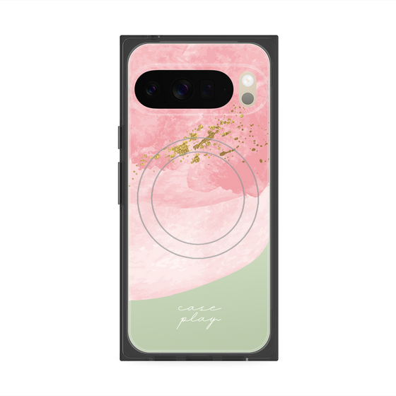 Premium Square Case with Pixelsnap［ pink layered ］