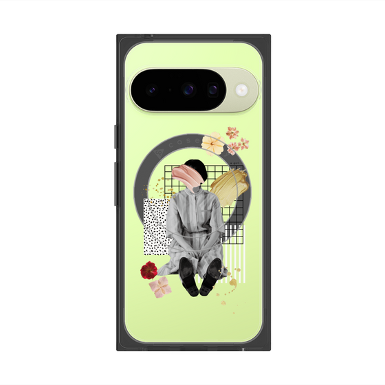 Premium Square Case with Pixelsnap［ Spring Picnic with Flowers ］