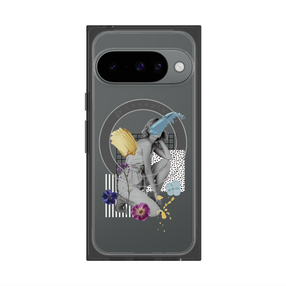 Premium Square Case with Pixelsnap［ Cool and languid Dull blue ］