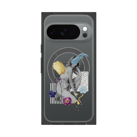 Premium Square Case with Pixelsnap［ Cool and languid Dull blue ］