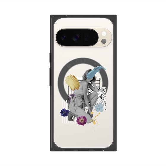 Premium Square Case with Pixelsnap［ Cool and languid Dull blue ］