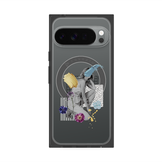 Premium Square Case with Pixelsnap［ Cool and languid Dull blue ］