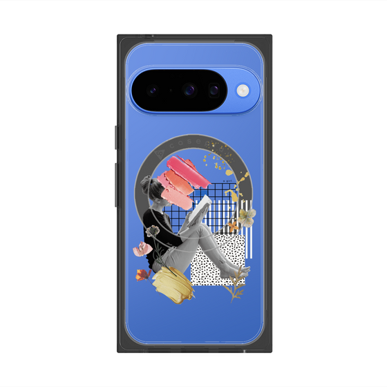 Premium Square Case with Pixelsnap［ Reading by the window ］