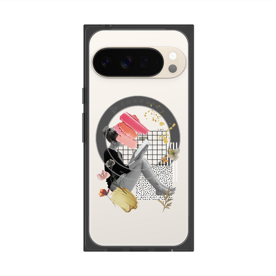 Premium Square Case with Pixelsnap［ Reading by the window ］