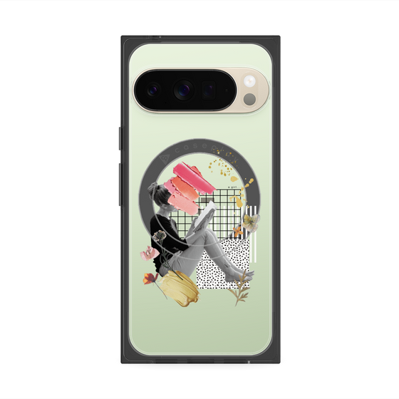 Premium Square Case with Pixelsnap［ Reading by the window ］