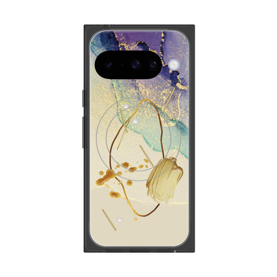 Premium Square Case with Pixelsnap［ Marble Nuance Painting Purple ］