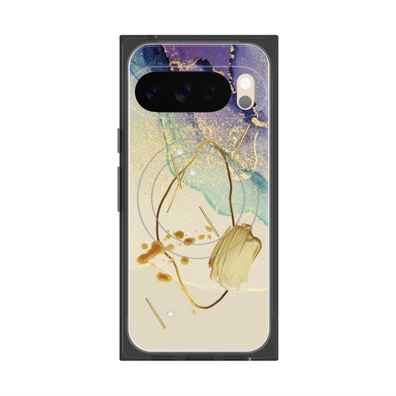 Premium Square Case with Pixelsnap［ Marble Nuance Painting Purple ］