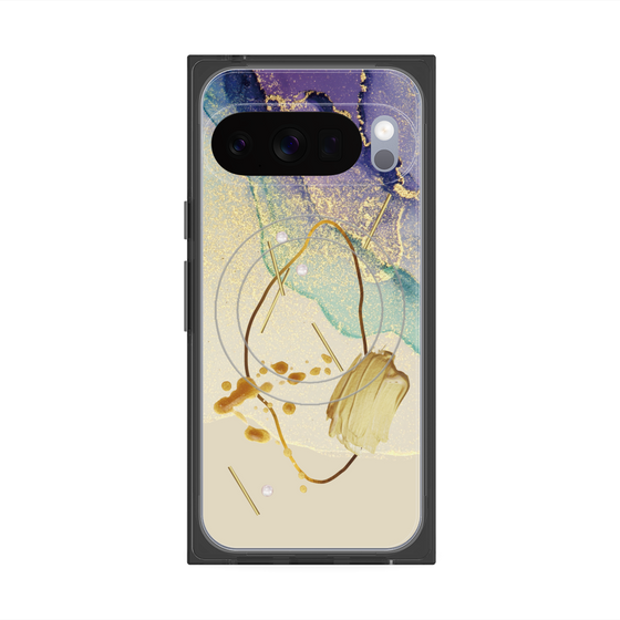 Premium Square Case with Pixelsnap［ Marble Nuance Painting Purple ］