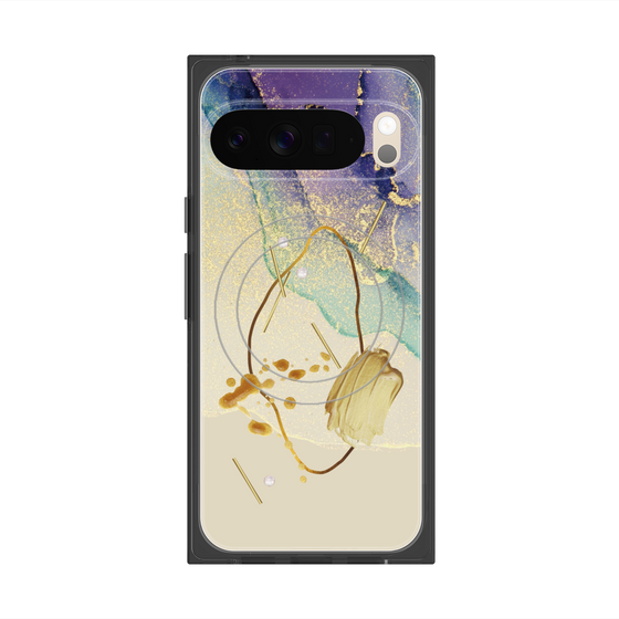 Premium Square Case with Pixelsnap［ Marble Nuance Painting Purple ］