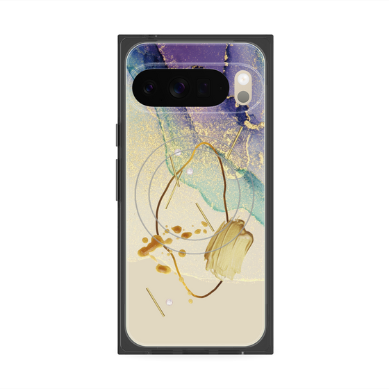 Premium Square Case with Pixelsnap［ Marble Nuance Painting Purple ］