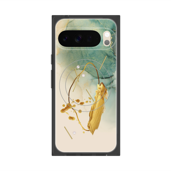 Premium Square Case with Pixelsnap［ Marble Nuance Painting Green ］