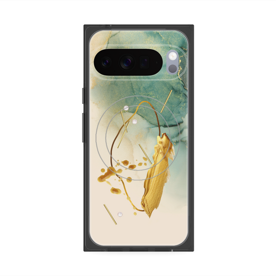 Premium Square Case with Pixelsnap［ Marble Nuance Painting Green ］