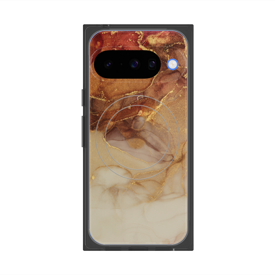 Premium Square Case with Pixelsnap［ Marble Brown ］