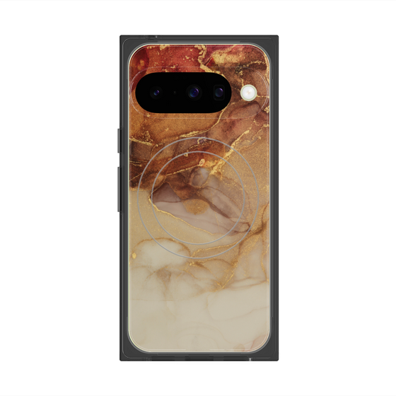 Premium Square Case with Pixelsnap［ Marble Brown ］