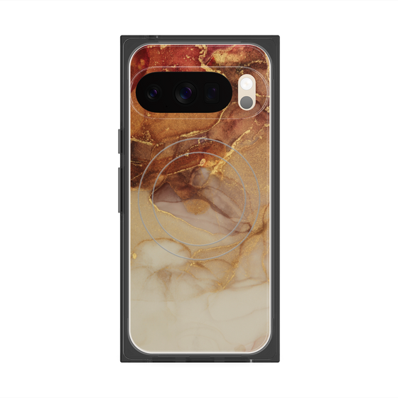 Premium Square Case with Pixelsnap［ Marble Brown ］