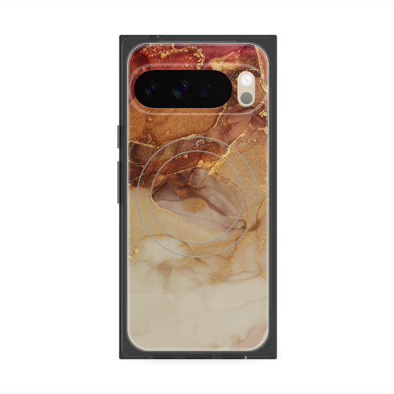 Premium Square Case with Pixelsnap［ Marble Brown ］