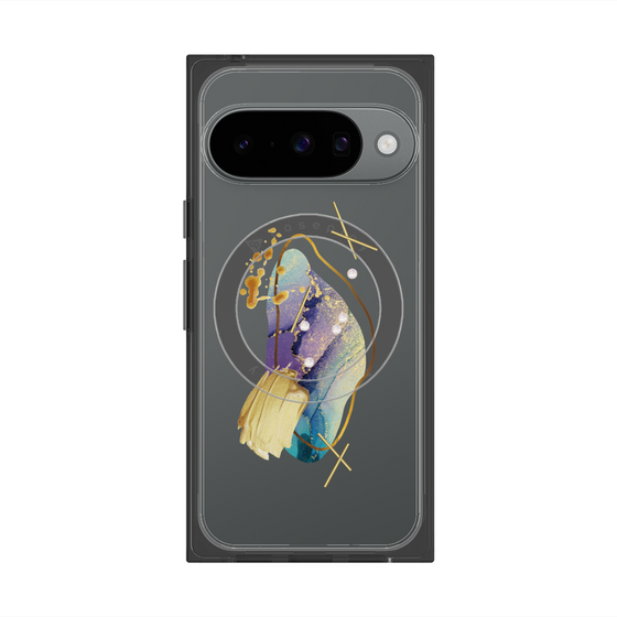 Premium Square Case with Pixelsnap［ Nuance Painting Blue ］