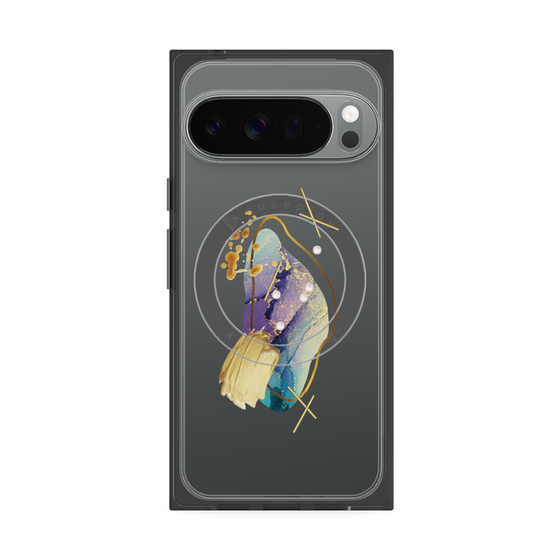 Premium Square Case with Pixelsnap［ Nuance Painting Blue ］