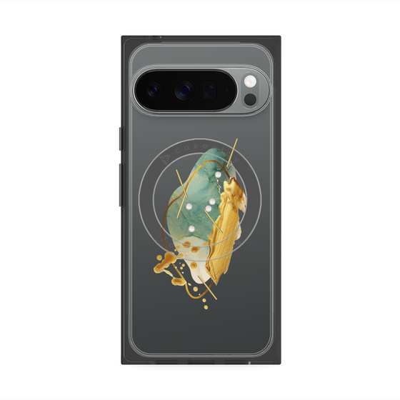 Premium Square Case with Pixelsnap［ Nuance Painting Green ］