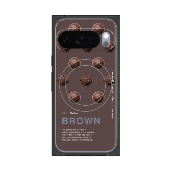 Premium Square Case with Pixelsnap［ BROWN-Chocolate ］