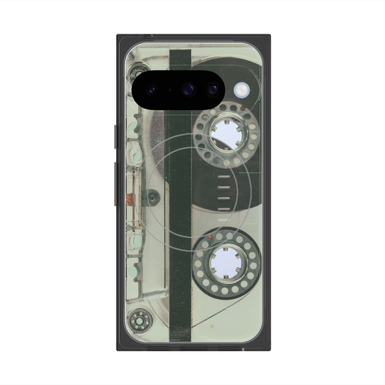 Premium Square Case with Pixelsnap［ RETORO CASSETTE TAPE - Skeleton Blue ］