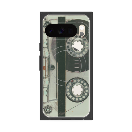 Premium Square Case with Pixelsnap［ RETORO CASSETTE TAPE - Skeleton Blue ］