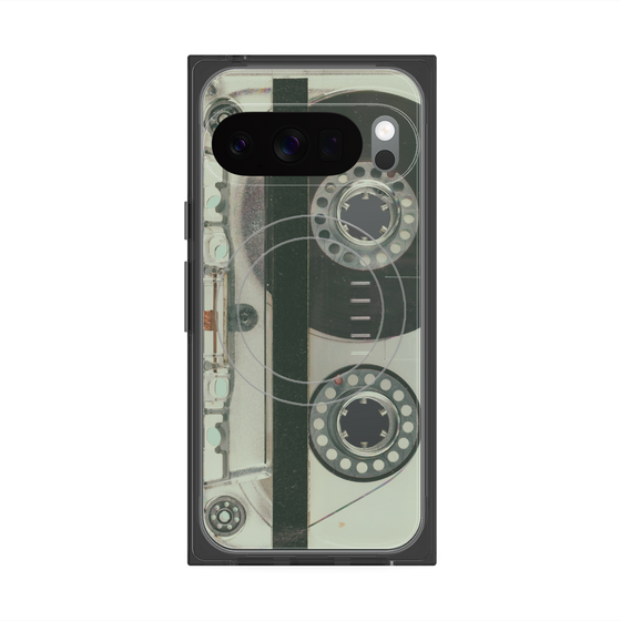 Premium Square Case with Pixelsnap［ RETORO CASSETTE TAPE - Skeleton Blue ］