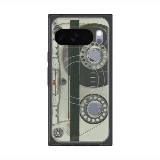 Premium Square Case with Pixelsnap［ RETORO CASSETTE TAPE - Skeleton Blue ］