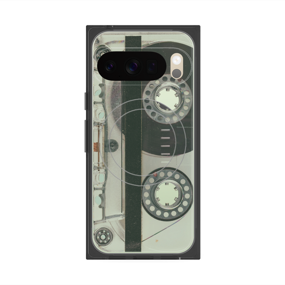 Premium Square Case with Pixelsnap［ RETORO CASSETTE TAPE - Skeleton Blue ］