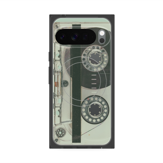 Premium Square Case with Pixelsnap［ RETORO CASSETTE TAPE - Skeleton Blue ］