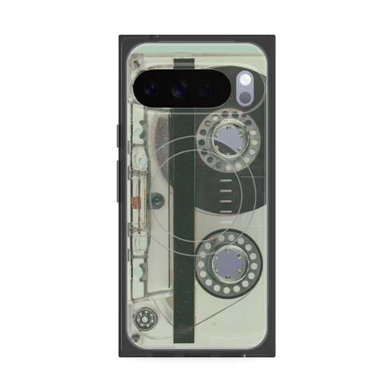 Premium Square Case with Pixelsnap［ RETORO CASSETTE TAPE - Skeleton Blue ］