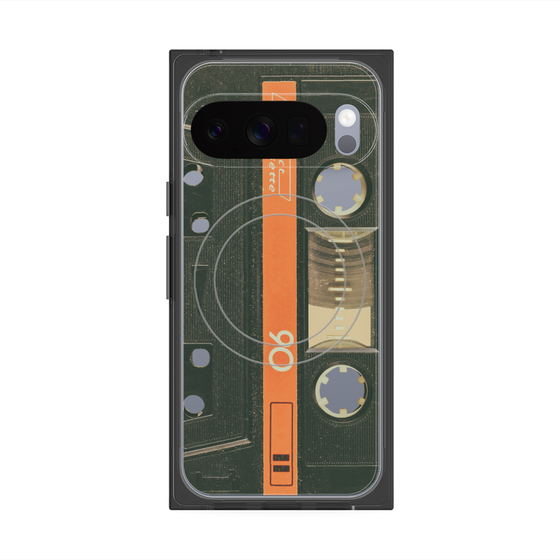 Premium Square Case with Pixelsnap［ RETORO CASSETTE TAPE - Opacity Black ］