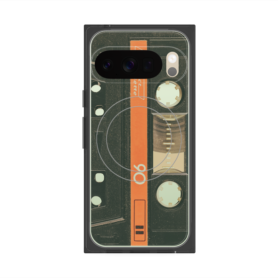 Premium Square Case with Pixelsnap［ RETORO CASSETTE TAPE - Opacity Black ］