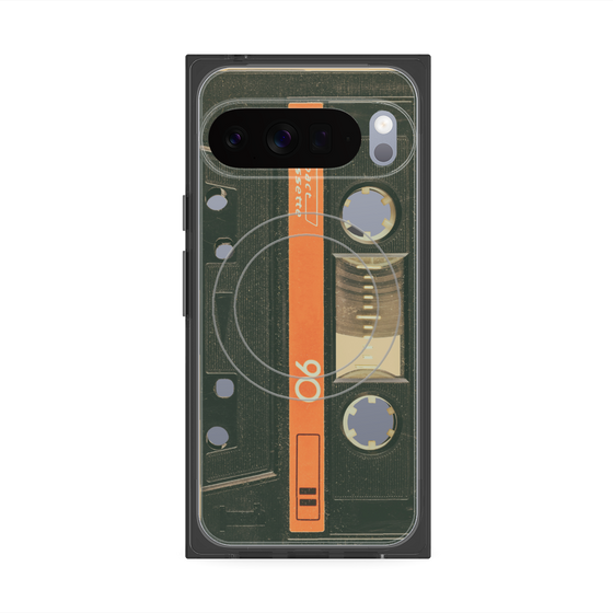 Premium Square Case with Pixelsnap［ RETORO CASSETTE TAPE - Opacity Black ］