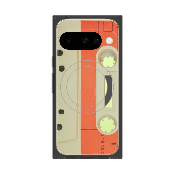 Premium Square Case with Pixelsnap［ RETORO CASSETTE TAPE - Opacity White ］