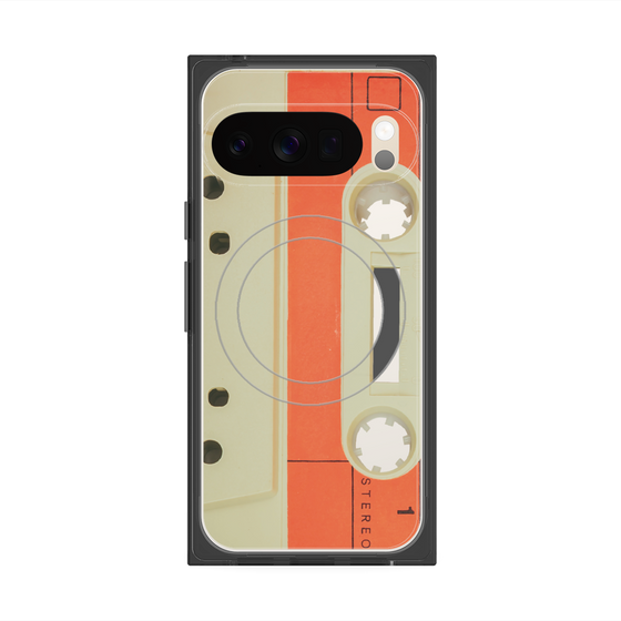 Premium Square Case with Pixelsnap［ RETORO CASSETTE TAPE - Opacity White ］