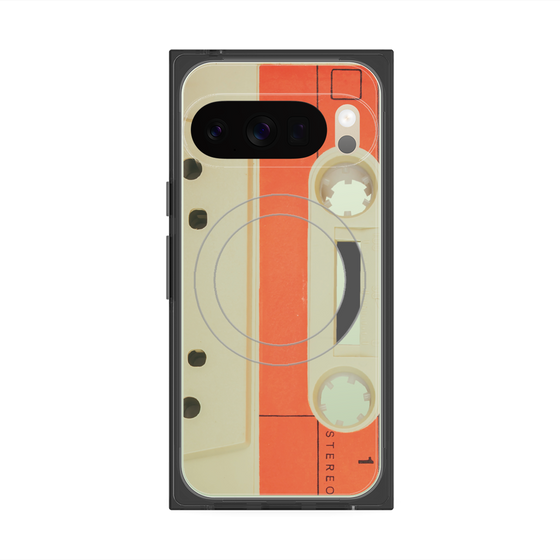 Premium Square Case with Pixelsnap［ RETORO CASSETTE TAPE - Opacity White ］