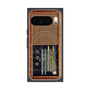 Premium Square Case with Pixelsnap［ RETORO RADIO - Brown ］