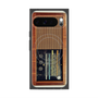Premium Square Case with Pixelsnap［ RETORO RADIO - Brown ］