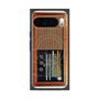 Premium Square Case with Pixelsnap［ RETORO RADIO - Brown ］