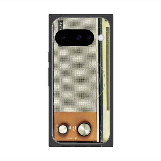 Premium Square Case with Pixelsnap［ RETORO RADIO - Orange ］