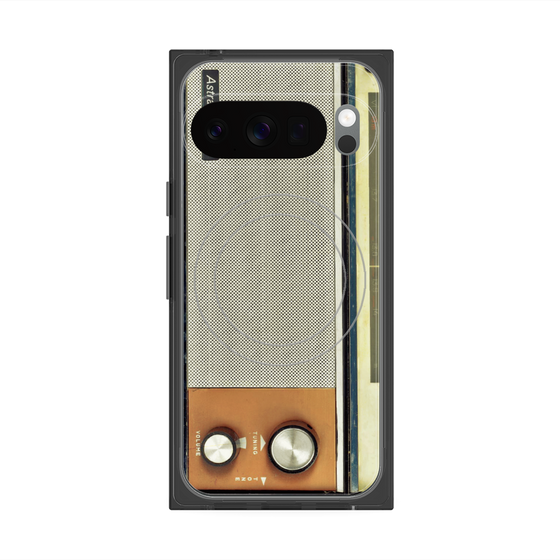 Premium Square Case with Pixelsnap［ RETORO RADIO - Orange ］