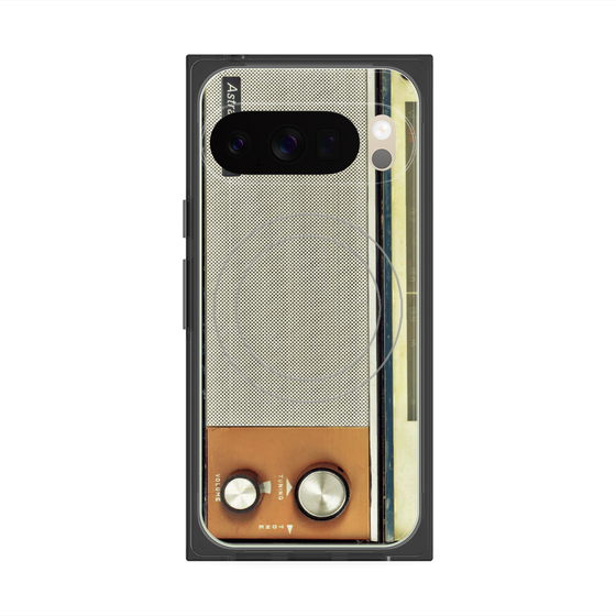 Premium Square Case with Pixelsnap［ RETORO RADIO - Orange ］