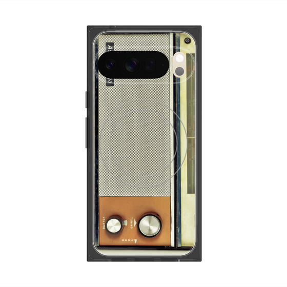 Premium Square Case with Pixelsnap［ RETORO RADIO - Orange ］