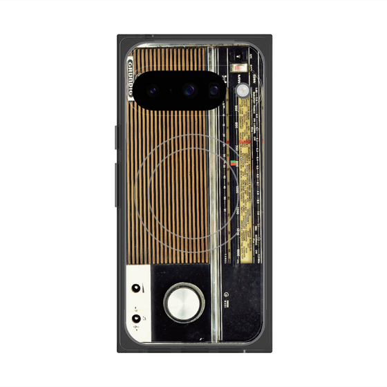 Premium Square Case with Pixelsnap［ RETORO RADIO - Black ］