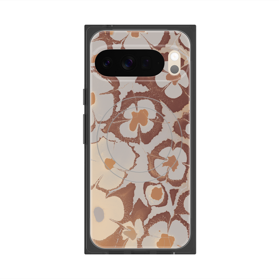 Premium Square Case with Pixelsnap［ y2k(Year2000) - Flower - Pink Beige ］