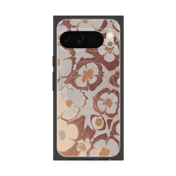 Premium Square Case with Pixelsnap［ y2k(Year2000) - Flower - Pink Beige ］