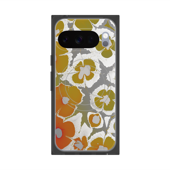 Premium Square Case with Pixelsnap［ y2k(Year2000) - Flower - Yellow Gray ］