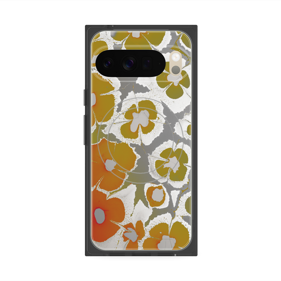Premium Square Case with Pixelsnap［ y2k(Year2000) - Flower - Yellow Gray ］