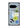 Premium Square Case with Pixelsnap［ Playful sticker - Dusty Blue ］